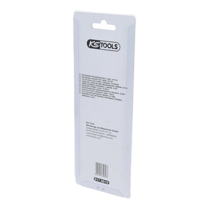 KS Tools 1/4" CLASSIC inbussleutelset, lang, 10 stuks 4-13mm