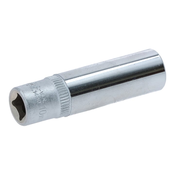 KS Tools 1/4" CLASSIC Sechskant-Stecknuss, lang, 10mm