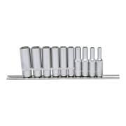 KS Tools 1/4" CLASSIC Sechskant-Stecknuss-Satz, lang, 10-teilig 4-13mm-3