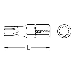 KS Tools 1/4" CLASSIC TX PLUS Bit, 30mm