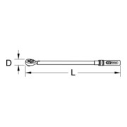 Clé dynamométrique industrielle KS Tools 1/4", réversible-3