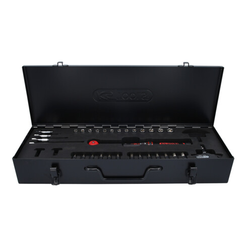KS Tools 1/4" Coffret de clés dynamométriques ERGOTORQUE®precision 5-25 Nm à carré d'entraînement bouton, 32 pcs.