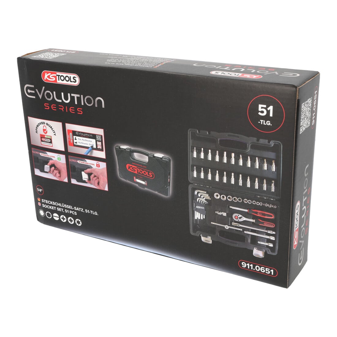 KS Tools 1/4" Coffret de douilles, 51 pcs.
