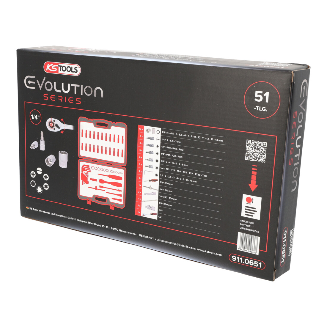 KS Tools 1/4" Coffret de douilles, 51 pcs.