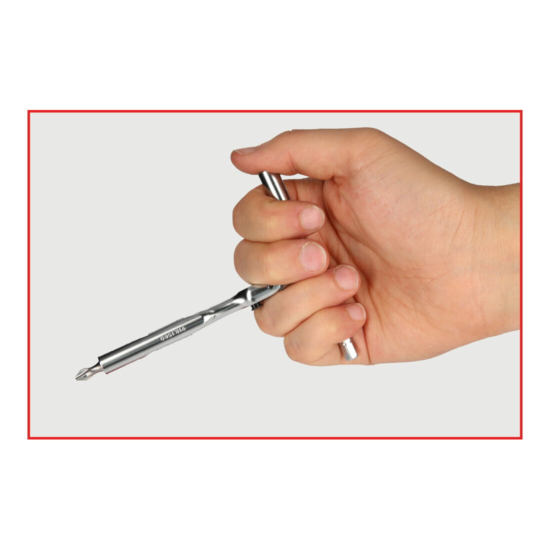KS Tools 1/4" Cricchetto reversibile con snodo bit, lunghezza 119 mm