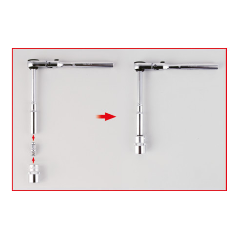 KS Tools 1/4" dopsleutelset, 33 dlg.