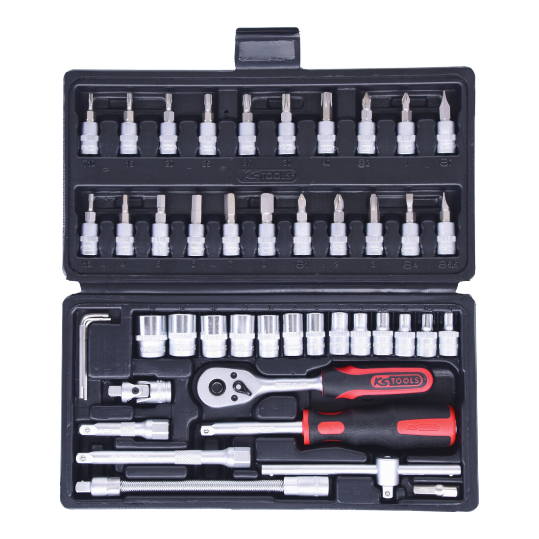 KS Tools 1/4" dopsleutelset, 46 stuks