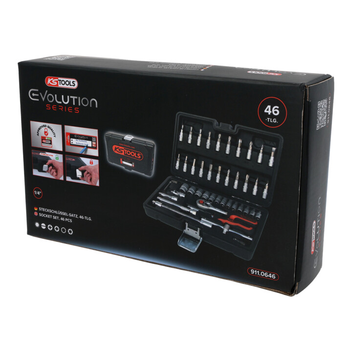 KS Tools 1/4" dopsleutelset, 46 stuks