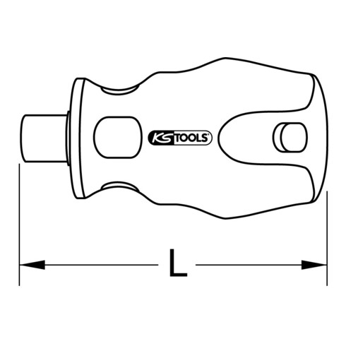 KS Tools 1/4" ERGOTORQUE Bit-Schraubendreher, 63mm