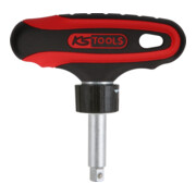 KS Tools 1/4" ERGOTORQUEmax T-greep ratel, 45 tand