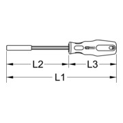 KS Tools 1/4" ERGOTORQUEplus bitschroevendraaier, 250mm-4