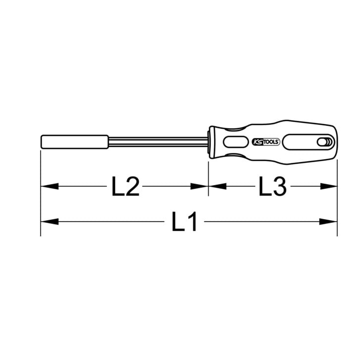 KS Tools 1/4" ERGOTORQUEplus bitschroevendraaier, 455mm