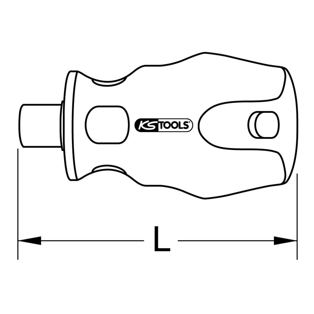 KS Tools 1/4" ERGOTORQUEplus bitschroevendraaier, 63mm
