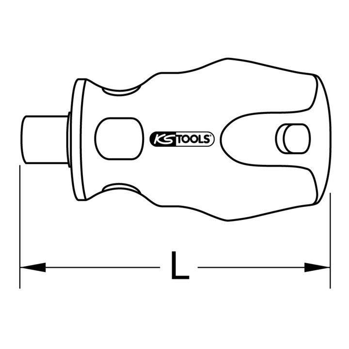 KS Tools 1/4" ERGOTORQUEplus bitschroevendraaier, 63mm