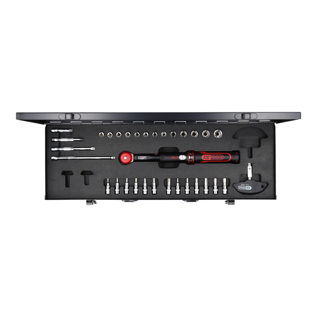 KS Tools 1/4" ERGOTORQUEprecisie ratel momentsleutelset draaiknop, 5-25Nm, 35-delig.