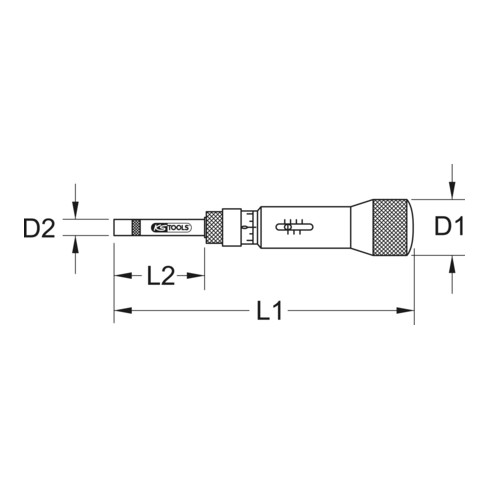 KS Tools 1/4" ESD koppel schroevendraaier micrometer schaal