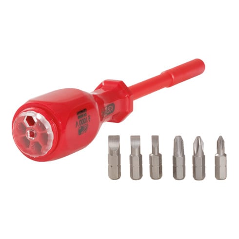 KS Tools 1/4" geïsoleerde bit schroevendraaier met magazijn