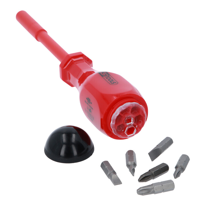 KS Tools 1/4" geïsoleerde bit schroevendraaier met magazijn
