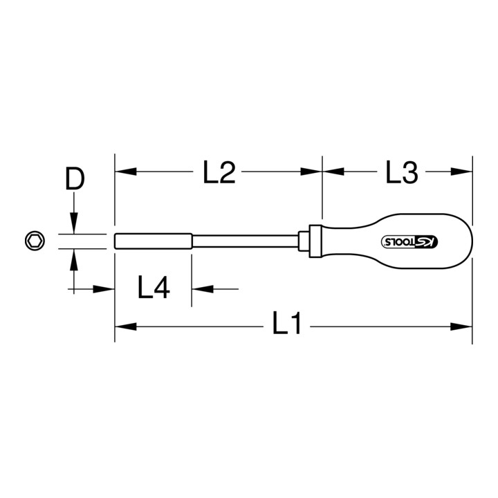 KS Tools 1/4" geïsoleerde bit schroevendraaier met magazijn