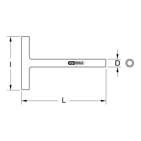 KS Tools 1/4" geïsoleerde T-greep dopsleutel