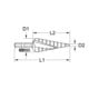 KS Tools 1/4" HSS-stappenboor, Ø 4-30mm, 14 stappen