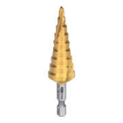 KS Tools 1/4" HSS-TiN stappenboor