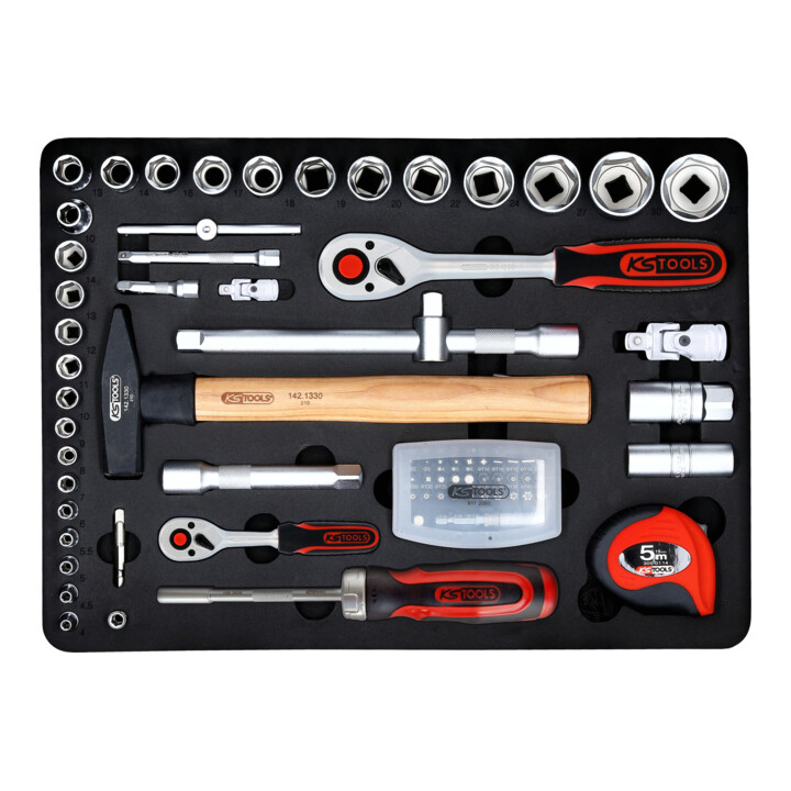 KS Tools 1/4 inch+1/2 inch gereedschapset, 127 st.