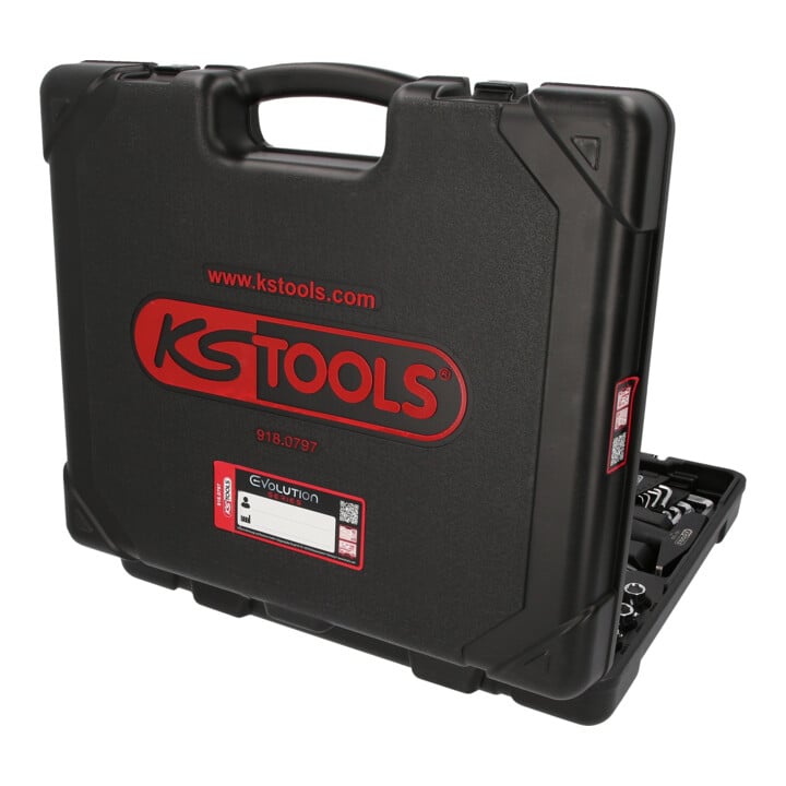 KS Tools 1/4 inch+3/8 inch+1/2 inch CHROMEplus universele gereedschapset, 97 dlg.