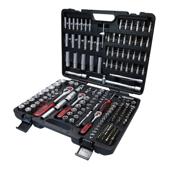KS Tools 1/4 inch+3/8 inch+1/2 inch dopsleutelset, 195 dlg.