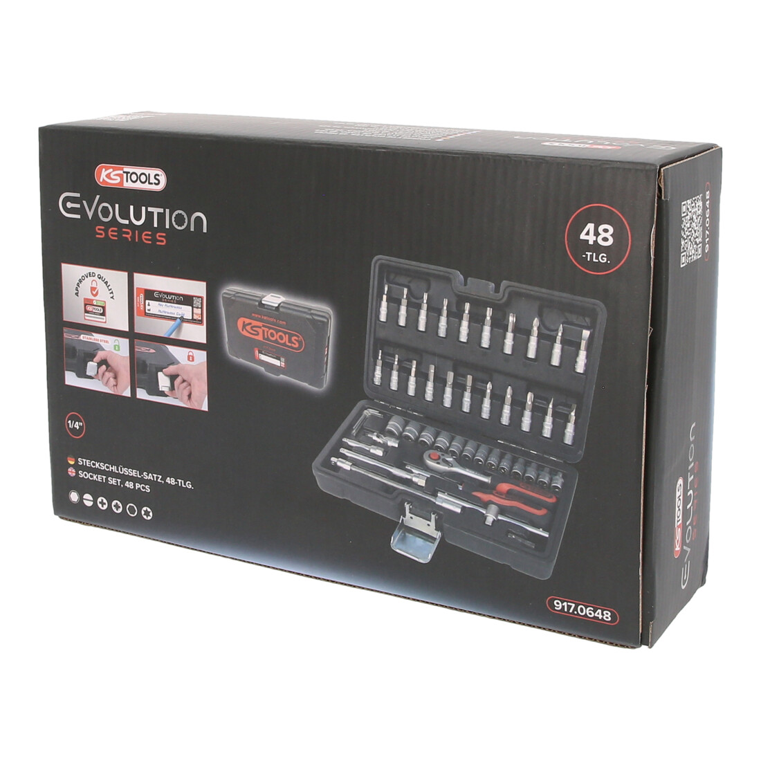 KS Tools 1/4 inch dopsleutelset, 48 dlg.