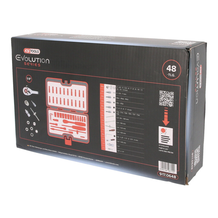 KS Tools 1/4 inch dopsleutelset, 48 dlg.