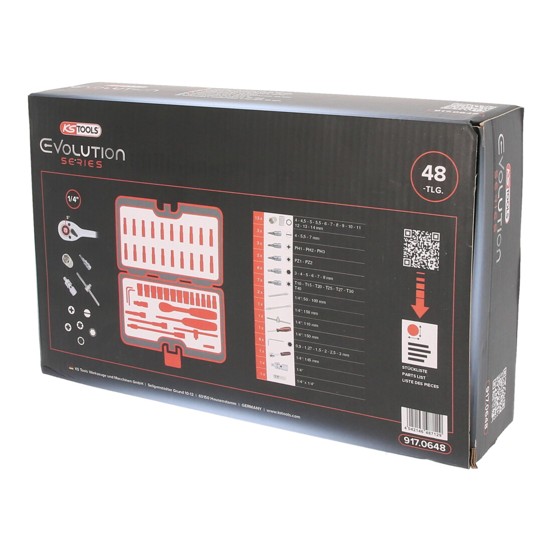 KS Tools 1/4 inch dopsleutelset, 48 dlg.