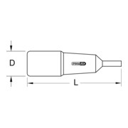 KS Tools 1/4" Isolierte Bit-Stecknuss Innensechskant-3