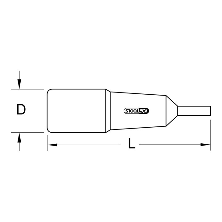 KS Tools 1/4" Isolierte Bit-Stecknuss Innensechskant, 4mm