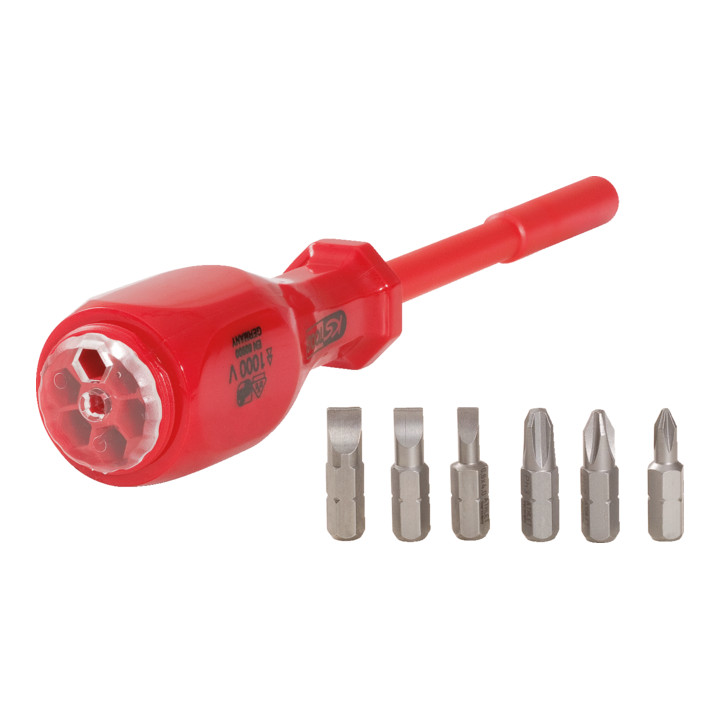 KS Tools 1/4" Isolierter Bit-Schraubendreher mit Magazin