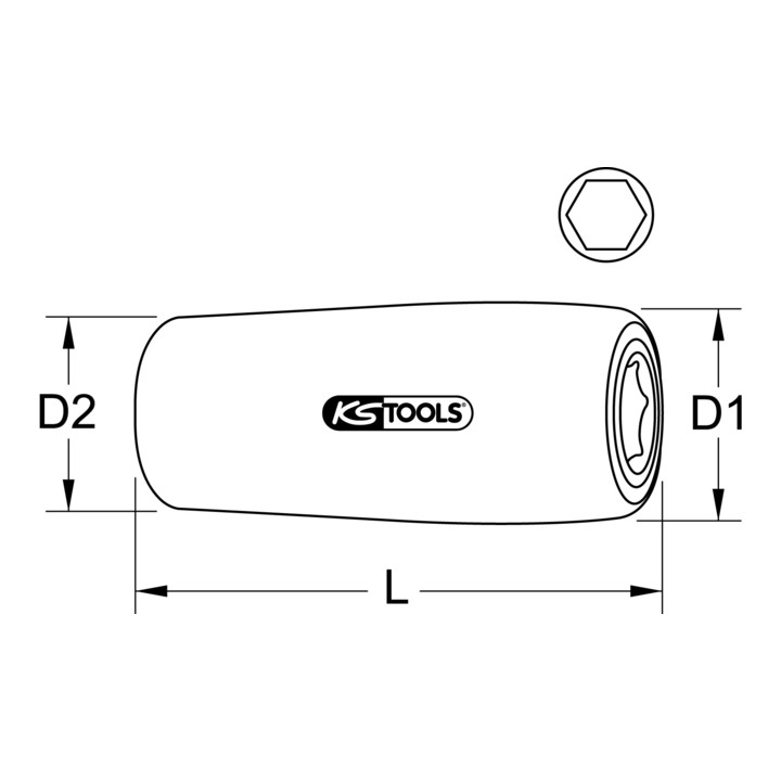 KS Tools 1/4" Isolierter Bithalter, 40mm