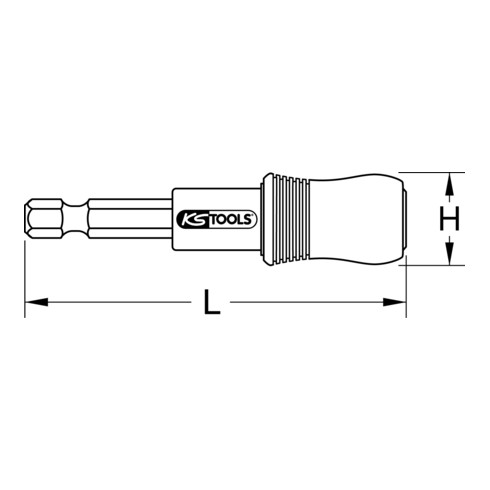 KS Tools 1/4" magnetische snelwissel bithouder