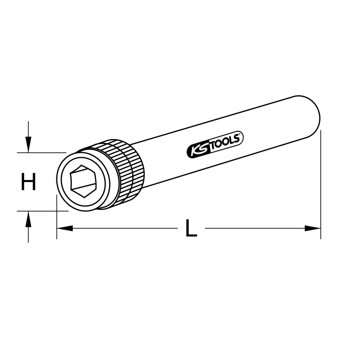 KS Tools 1/4" Magnetischer Schnellwechsel-Bithalter, 150mm