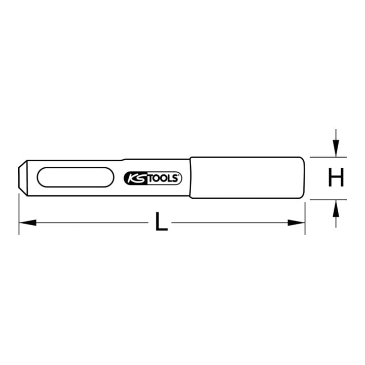 KS Tools 1/4" Magnetischer SDS-Bithalter, 75mm