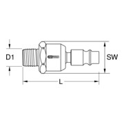 KS Tools 1/4" metalen kogelgewricht stopnippel, 56mm-5
