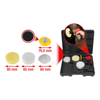 KS Tools 1/4" Mini kit de polissag, 5 pcs