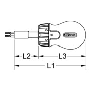 KS Tools 1/4" Mini-Ratschen-Schraubendreher, 95mm-3