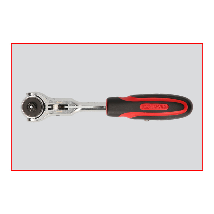 KS Tools 1/4" MODIFIX Mini-T-Griff-Schwenkkopf-Knarre, 72 Zahn