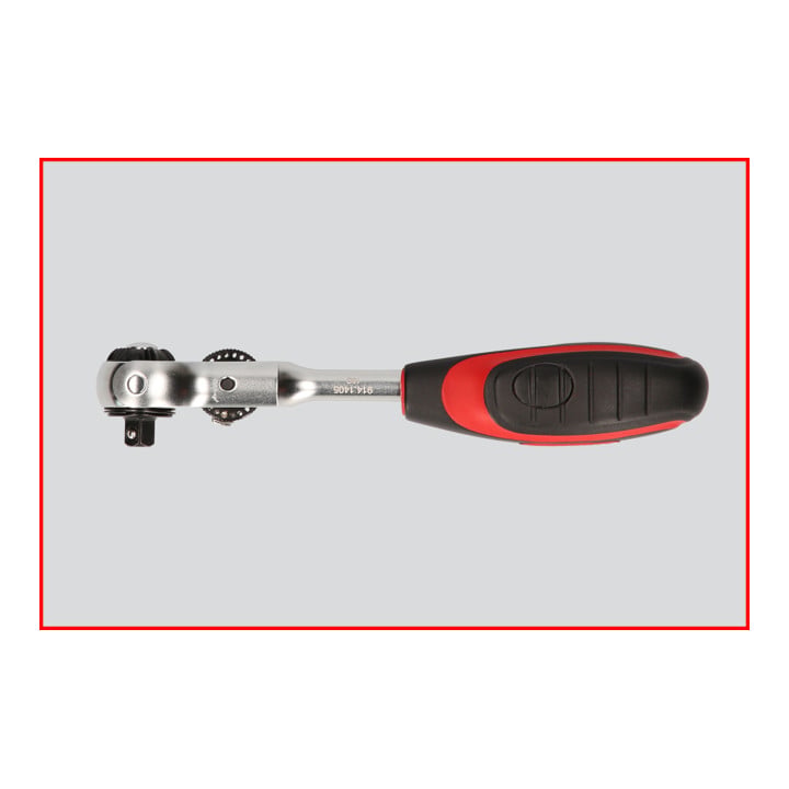 KS Tools 1/4" MODIFIX Mini-T-Griff-Schwenkkopf-Knarre, 72 Zahn