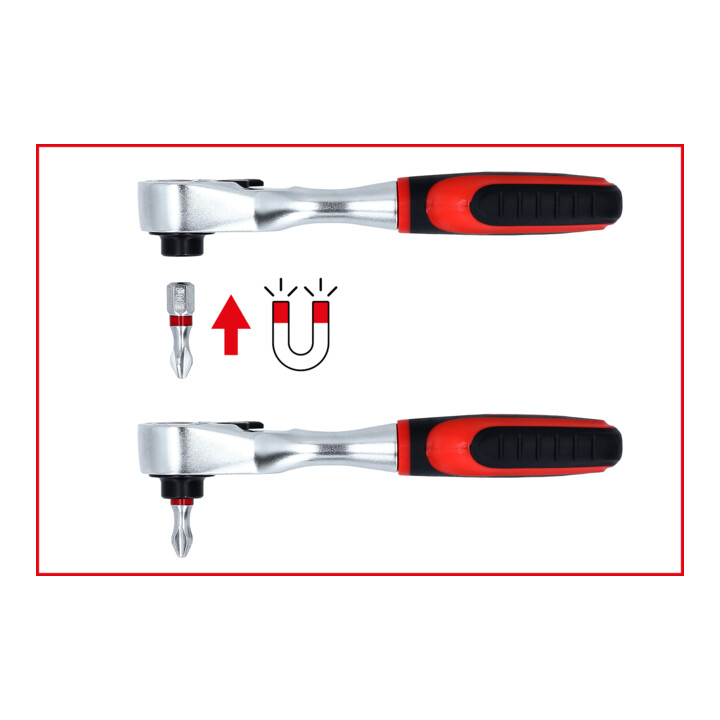 KS Tools 1/4" Monster Bit-Umschaltknarre, 125mm