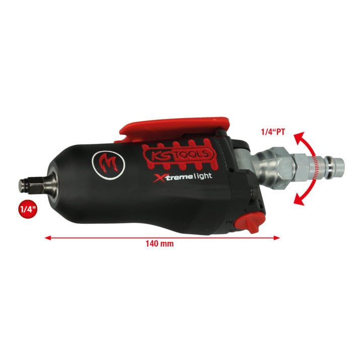 KS Tools 1/4" MONSTER Xtremelight Mini-Druckluft-Schlagschrauber mit Umschaltwippe 108Nm