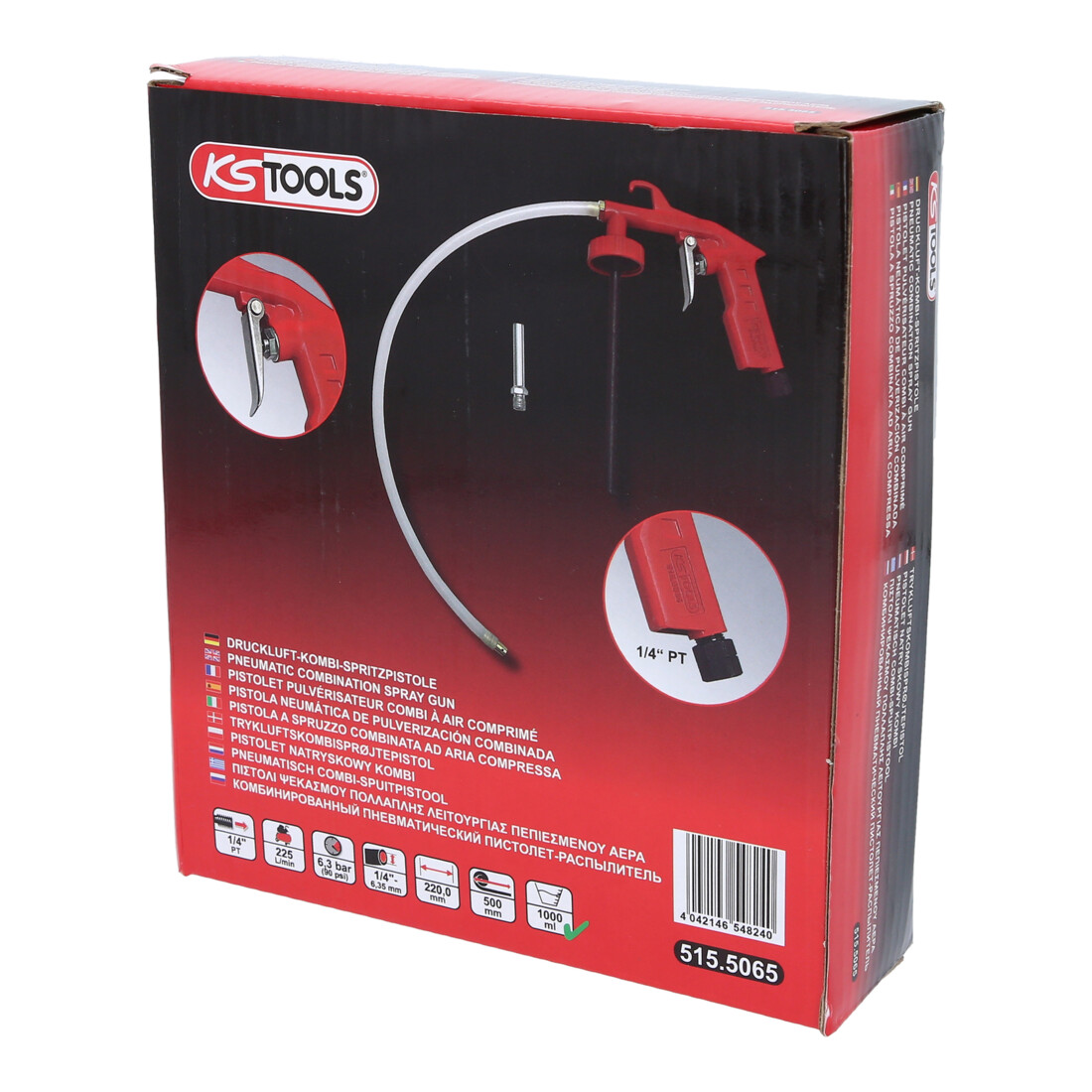 KS Tools 1/4" perslucht-combinatiespuitpistool