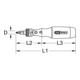 KS Tools 1/4" Ratschen-Bit-Schraubendreher, 190mm