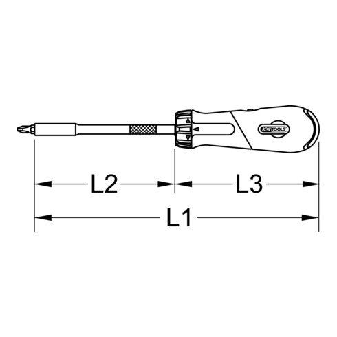 KS Tools 1/4" Revolver-Ratschen-Bit-Schraubendreher, 7-teilig