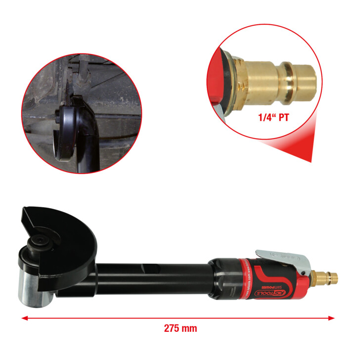 KS Tools 1/4" SlimPOWER mini air bar doorslijpschuurmachine, lang